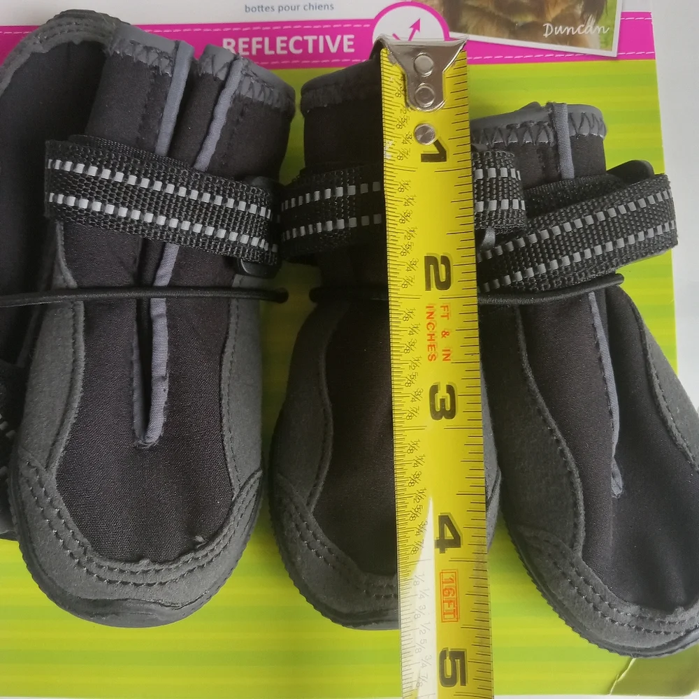 Top Paw Reflective Outdoor Dog Boots - Black